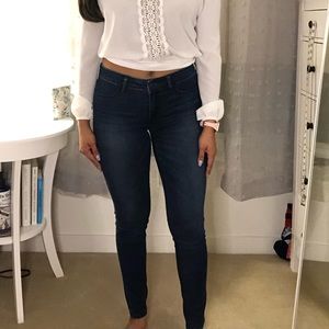 Abercrombie dark wash skinny jeans